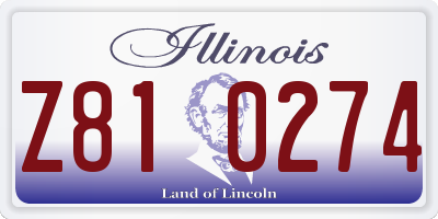 IL license plate Z810274