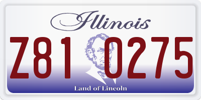 IL license plate Z810275