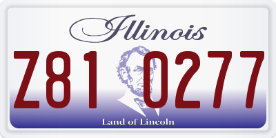 IL license plate Z810277