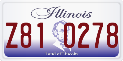 IL license plate Z810278