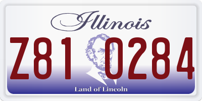 IL license plate Z810284