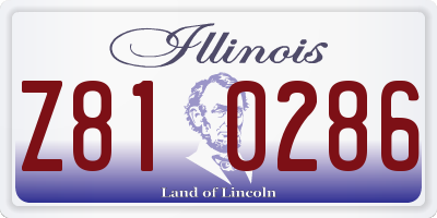 IL license plate Z810286