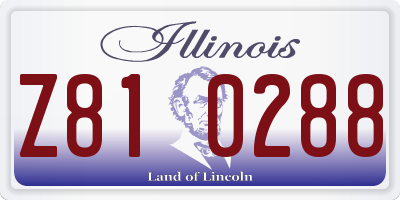 IL license plate Z810288