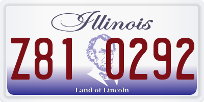 IL license plate Z810292