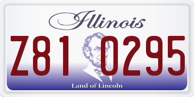 IL license plate Z810295