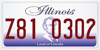 IL license plate Z810302