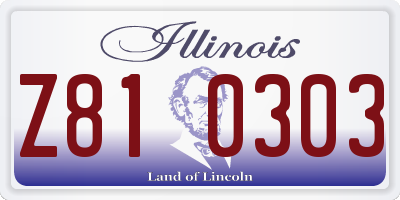 IL license plate Z810303
