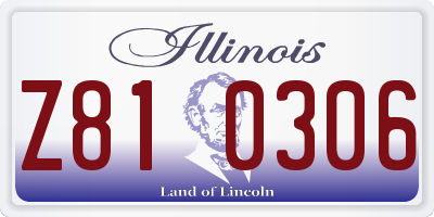 IL license plate Z810306