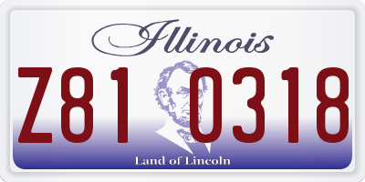 IL license plate Z810318