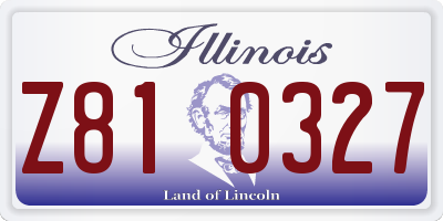 IL license plate Z810327