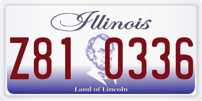 IL license plate Z810336