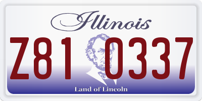 IL license plate Z810337