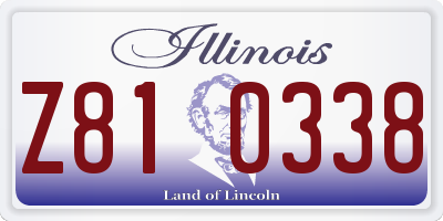 IL license plate Z810338