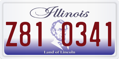 IL license plate Z810341