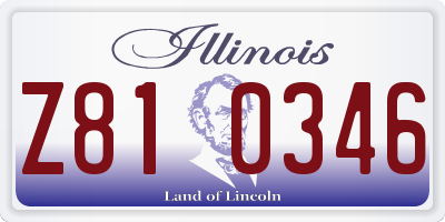 IL license plate Z810346