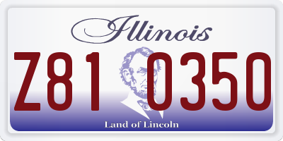 IL license plate Z810350