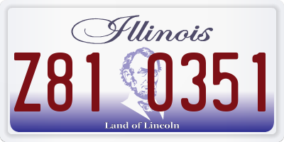IL license plate Z810351