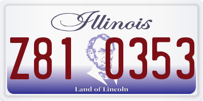 IL license plate Z810353