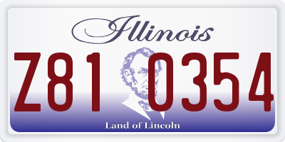 IL license plate Z810354