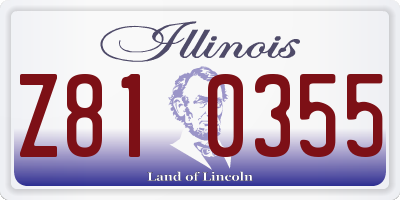 IL license plate Z810355
