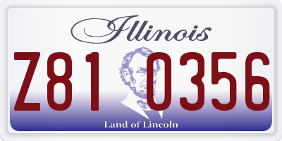 IL license plate Z810356