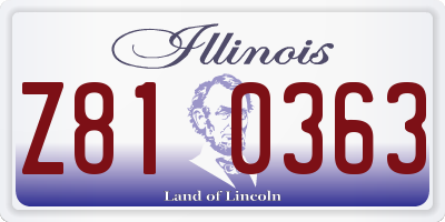 IL license plate Z810363