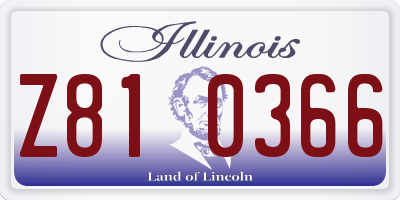IL license plate Z810366