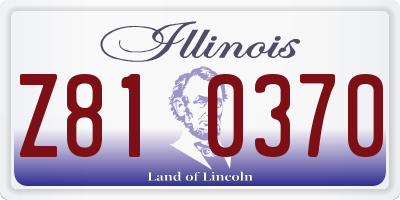 IL license plate Z810370