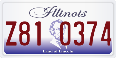 IL license plate Z810374