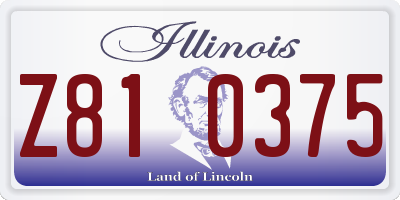 IL license plate Z810375
