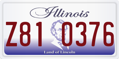 IL license plate Z810376