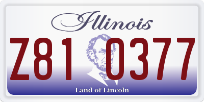 IL license plate Z810377