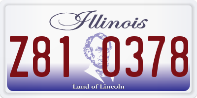 IL license plate Z810378