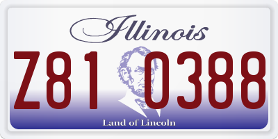 IL license plate Z810388