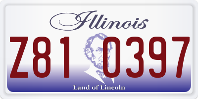 IL license plate Z810397