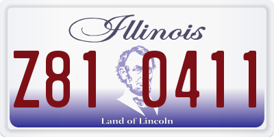 IL license plate Z810411