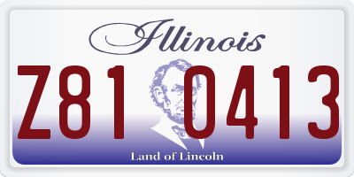 IL license plate Z810413