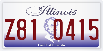 IL license plate Z810415