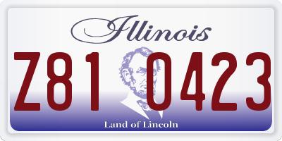 IL license plate Z810423