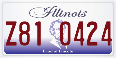 IL license plate Z810424
