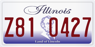 IL license plate Z810427
