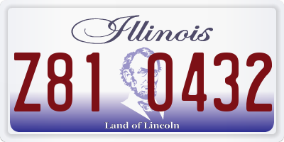 IL license plate Z810432