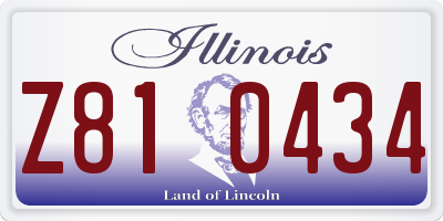 IL license plate Z810434