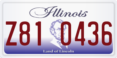 IL license plate Z810436