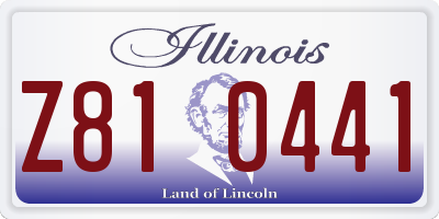 IL license plate Z810441