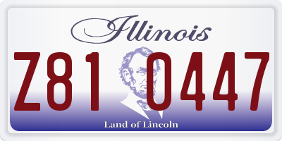 IL license plate Z810447