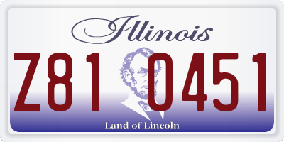 IL license plate Z810451