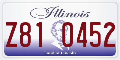 IL license plate Z810452