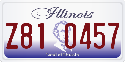 IL license plate Z810457