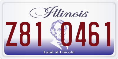 IL license plate Z810461